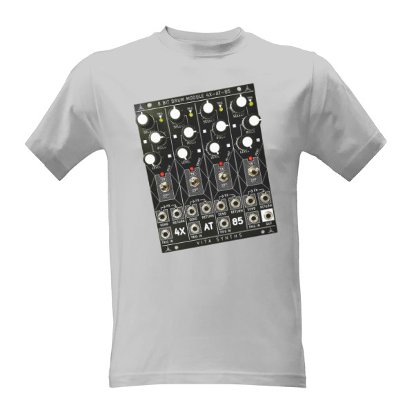 Tričko s potiskem 4X-AT-85 Drum Module - Gray