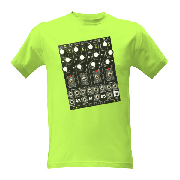 Tričko s potiskem 4X-AT-85 Drum Module - Lime