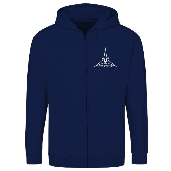 Mikina na zip unisex s potiskem Mikina VITA SYNTHS - Blue