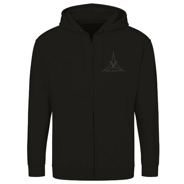 Mikina na zip unisex s potiskem Mikina VITA SYNTHS - Dark Black