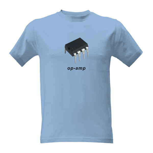 Tričko s potiskem OP-AMP - Blue