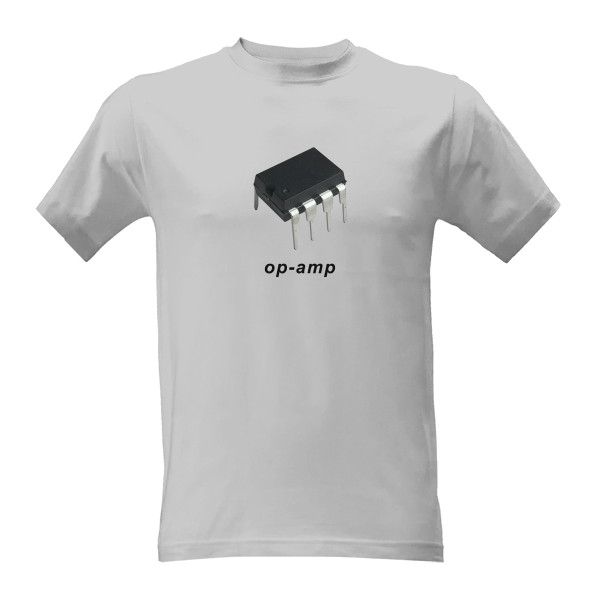 Tričko s potiskem OP-AMP - Gray
