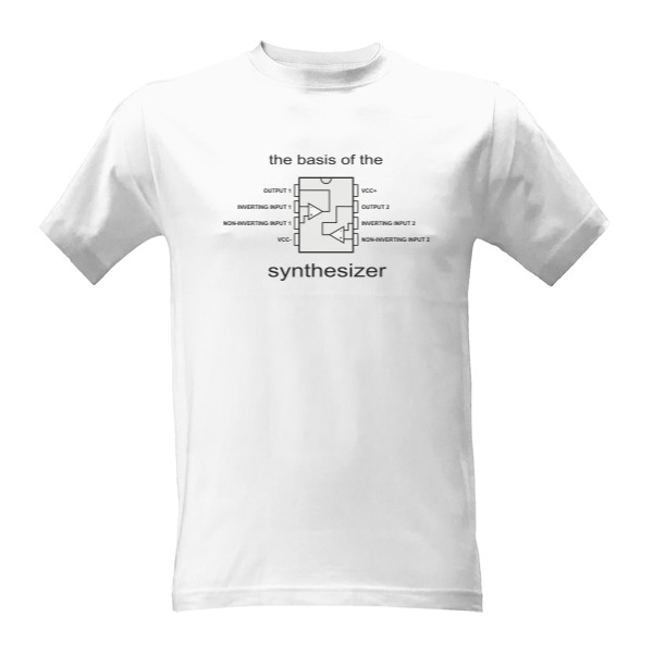 Tričko s potiskem Operační zesilovač - White