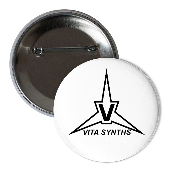 Odznáček  s potiskem Placka VITA SYNTHS - White